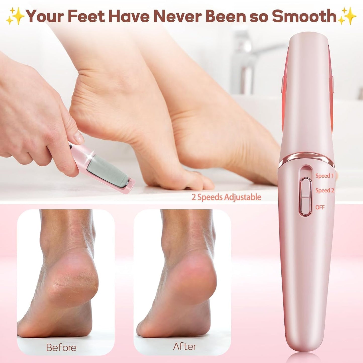 Purgato Electric Foot Grinder | Rechargeable Callus Remover