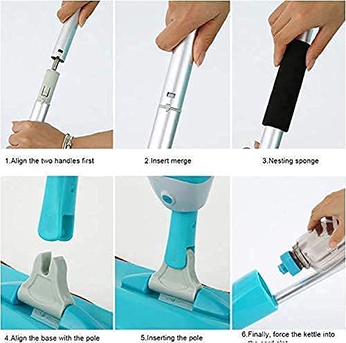 Purgato Spray Mop with Microfiber Cloth and Aluminum Pole