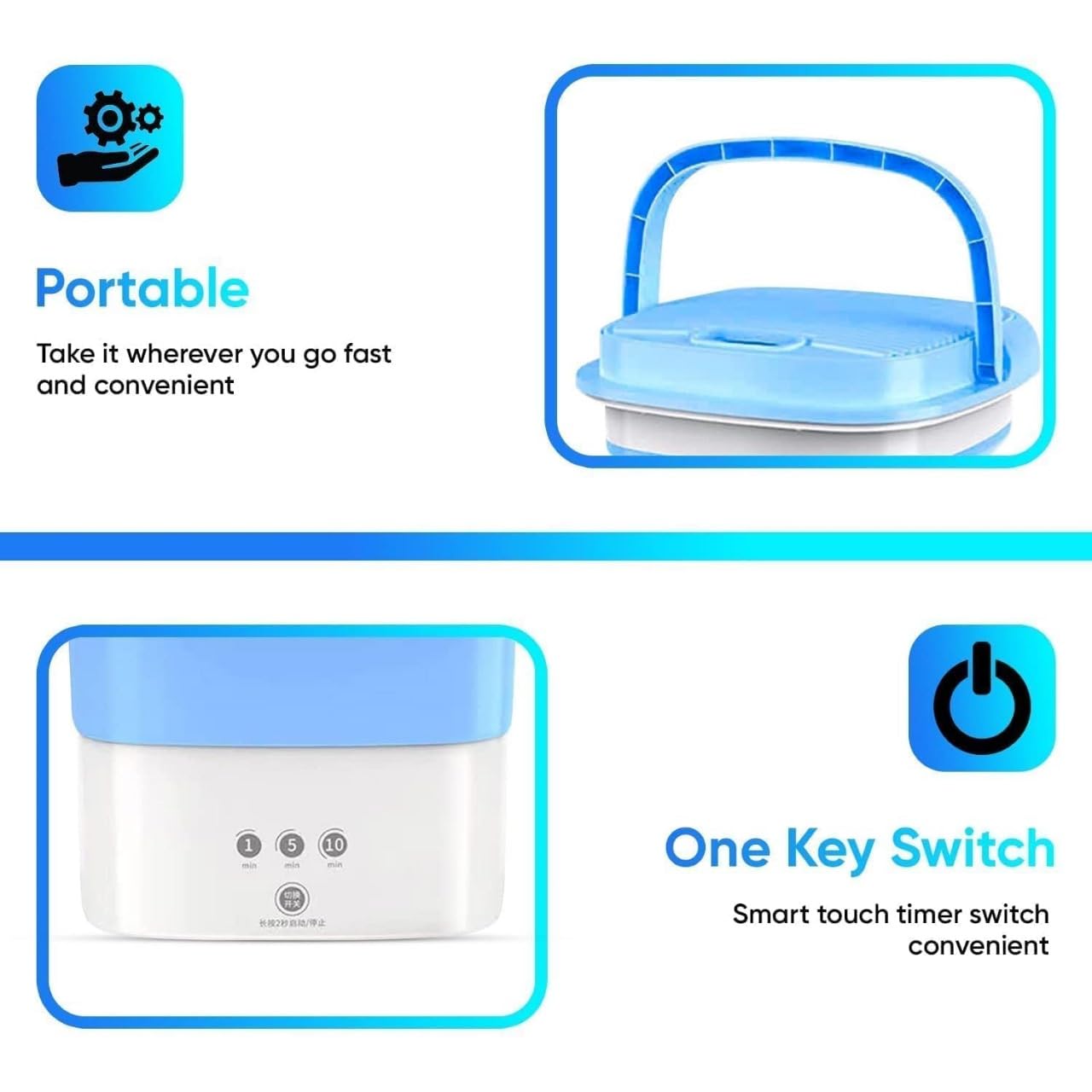 Purgato Foldable Mini Washing Machine for Travel & Hostels