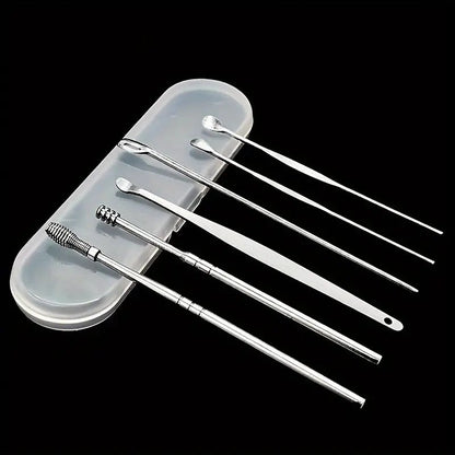Purgato Stainless Steel Ear Cleaning Tool Set – 6 Pieces