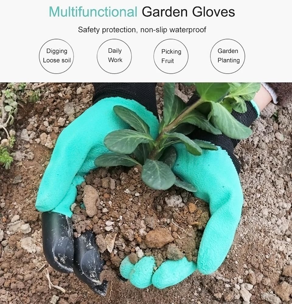 Purgato Garden Gloves with Durable ABS Plastic Claws