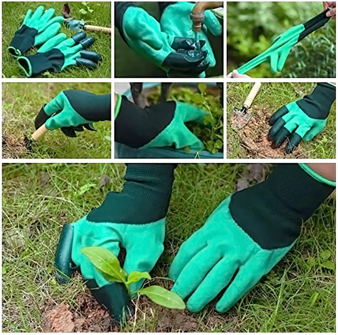 Purgato Garden Gloves with Durable ABS Plastic Claws