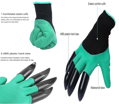 Purgato Garden Gloves with Durable ABS Plastic Claws
